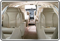 inside a private jet